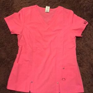 Hot pink scrub top!